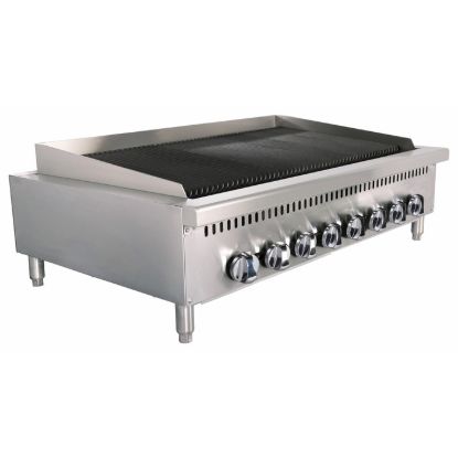 Picture of Black Diamond 48" Heavy Duty Gas Charbroiler, 8 Burners, in Stainless Steel