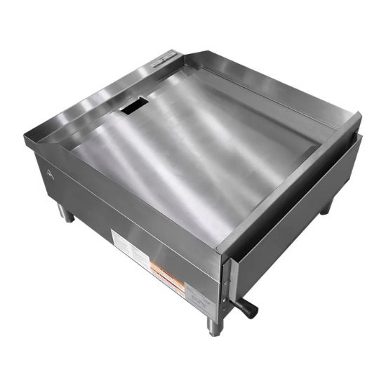 Picture of Black Diamond 24" Heavy Duty Thermostatic Gas Griddle, 2 Burners, in Stainless Steel