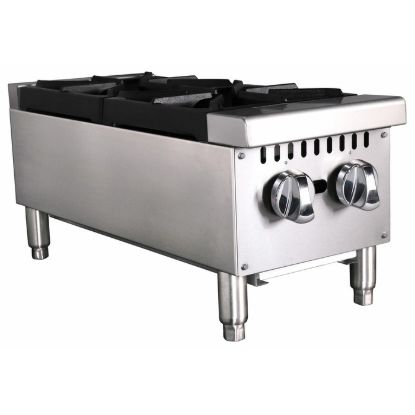 Picture of Black Diamond 12" Gas Hot Plate, 2 Burners, in Stainless Steel