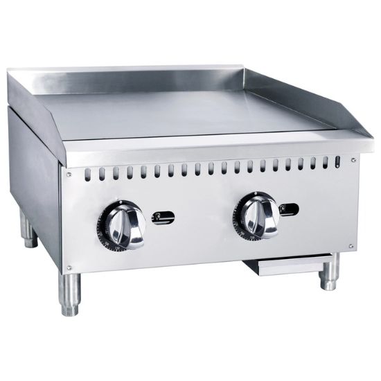 Picture of Black Diamond 24" Standard Series Gas Griddle, 2 Burners, in Stainless Steel