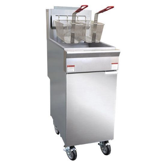 Picture of Black Diamond Gas Deep Fryer, Natural Gas, 40 lb, 90K BTU, in Stainless Steel