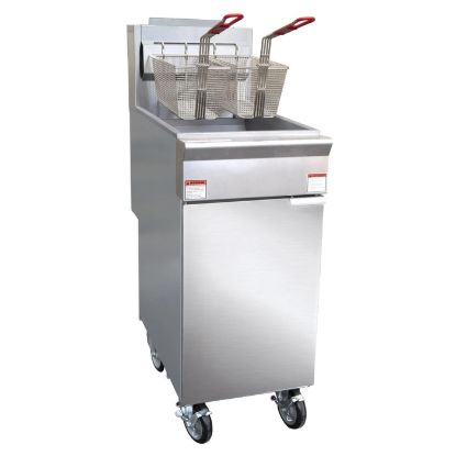 Picture of Black Diamond Gas Deep Fryer, Natural Gas, 50 lb, 120K BTU, in Stainless Steel