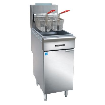 Picture of Black Diamond Energy Star Gas Deep Fryer, Liquid Propane, 35 lb, 65K BTU, in Stainless Steel