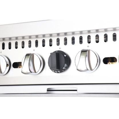 Picture of Black Diamond 60" Gas Range with Oven, 10 Burners, in Stainless Steel