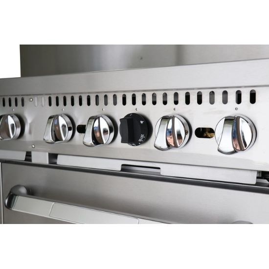 Picture of Black Diamond 60" Gas Range with Oven, 10 Burners, in Stainless Steel