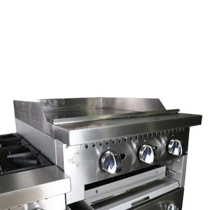 Picture of Black Diamond Gas Range with Raised Griddle-Broiler Combo, 60"W, in Stainless Steel