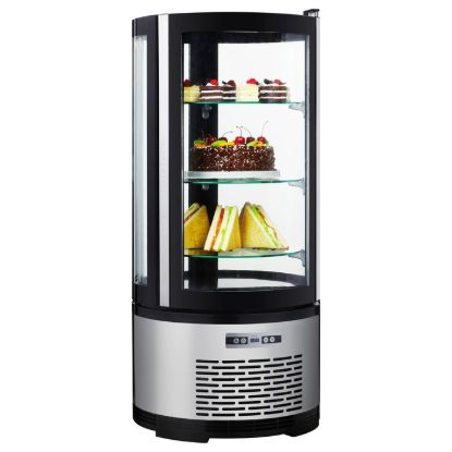 Picture of Black Diamond Countertop Refrigerated Cake Display, Single Glass Door, 3.53 cu ft, in Stainless Steel
