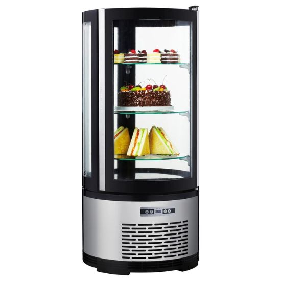 Picture of Black Diamond Countertop Refrigerated Cake Display, Single Glass Door, 3.53 cu ft, in Stainless Steel