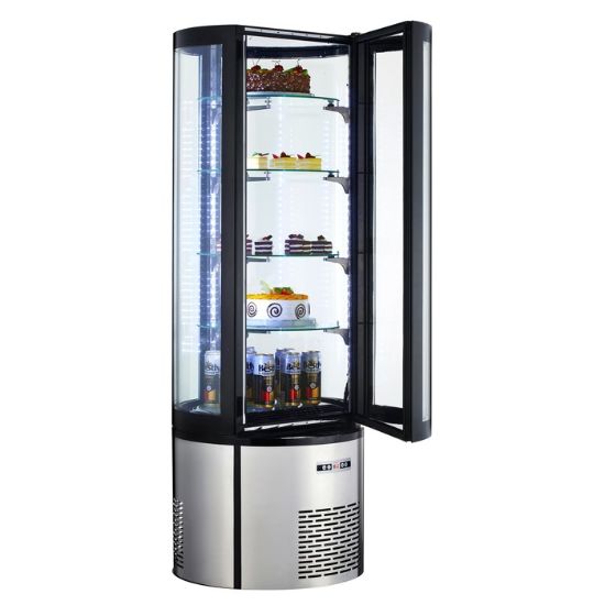 Picture of Black Diamond Standing Refrigerated Cake Display, Single Glass Door, 12.7 cu ft, in Stainless Steel
