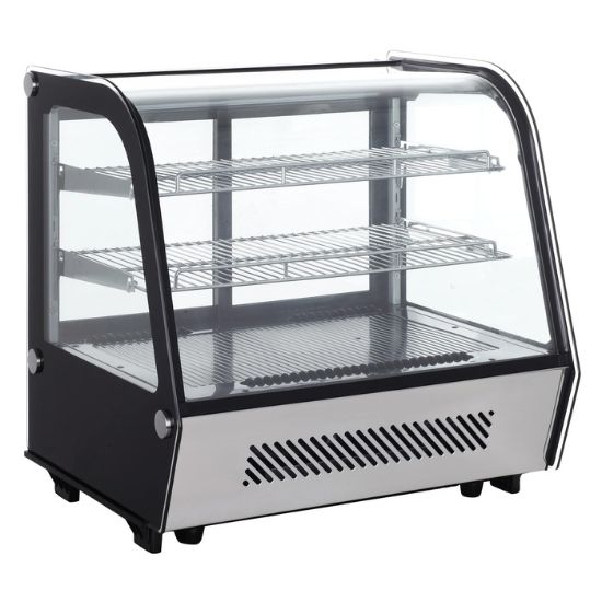 Picture of Black Diamond Refrigerated Countertop Display Case, Two Glass Doors, 4.2 cu ft, in Stainless Steel