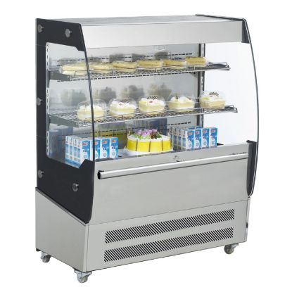 Picture of Black Diamond Vertical Air Curtain Merchandiser, 39.5"W, 7.1 Cu. Ft., in Stainless Steel