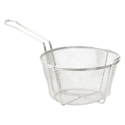 Picture of AdCraft 6-Mesh Fry Basket, 9 1/2" Diameter, in Stainless Steel (BFSM-950)
