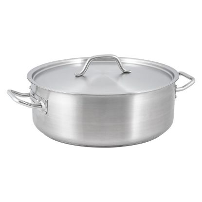 Picture of Adcraft BRSS-20 Brazier 20 Qt W/Cover, Stainless Steel
