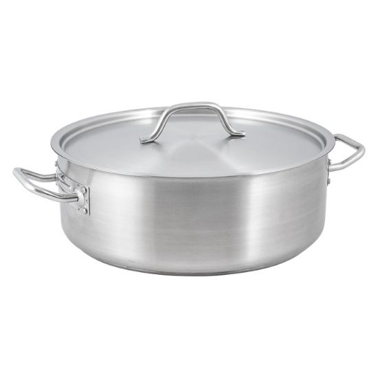 Picture of Adcraft BRSS-20 Brazier 20 Qt W/Cover, Stainless Steel