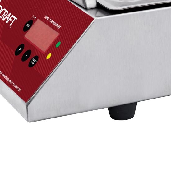Picture of Adcraft Single Belgian Waffle Maker, 7", in Stainless Steel