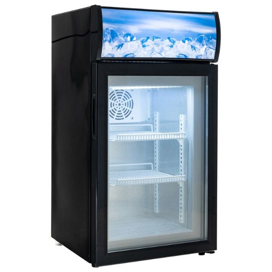 Picture of Black Diamond Countertop Display Freezer, Single Glass Door, 1.8 cu ft, in Black