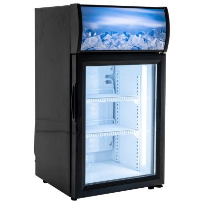 Picture of Black Diamond Countertop Display Refrigerator, Single Glass Door, 1.5 cu ft, in Black