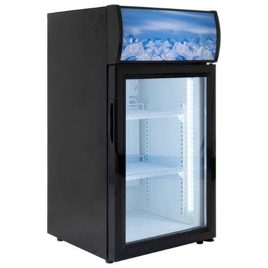 Picture of Black Diamond Countertop Display Refrigerator, Single Glass Door, 2 cu ft, in Black