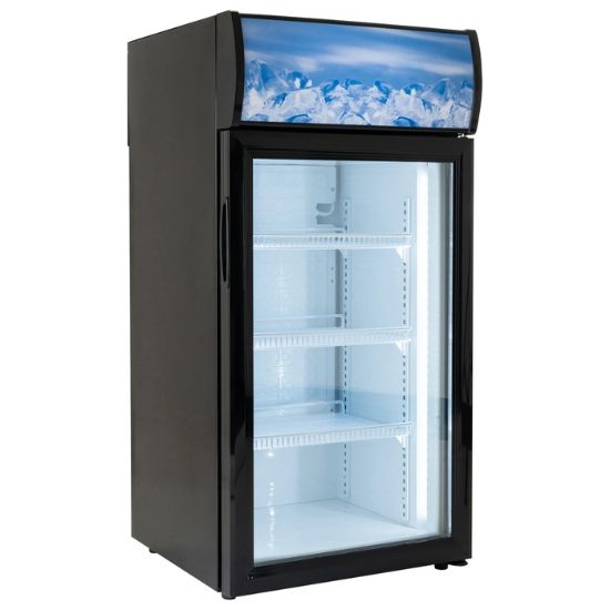 Picture of Black Diamond Countertop Display Refrigerator, Single Glass Door, 2.7 cu ft, in Black