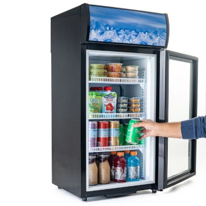Picture of Black Diamond Countertop Display Refrigerator, Single Glass Door, 2.7 cu ft, in Black