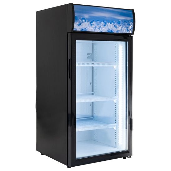 Picture of Black Diamond Countertop Display Refrigerator, Single Glass Door, 4.2 cu ft, in Black