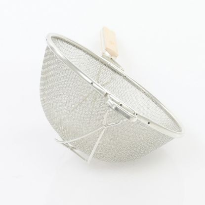 Picture of Premium Tinned Double-Mesh Steel Strainer with Reinforced Base, in Silver