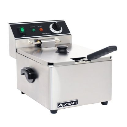 Picture of Adcraft Single Tank Deep Fryer, 6L, in Stainless Steel (DF-6L)