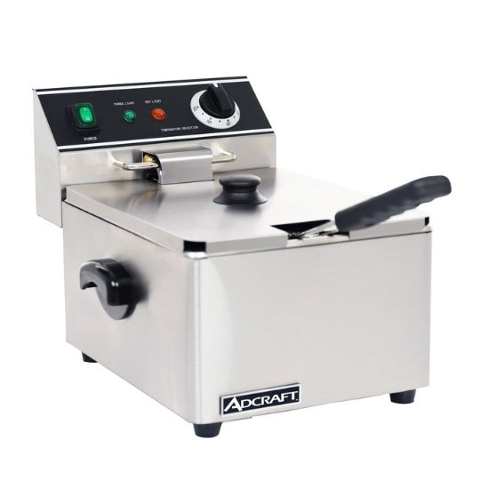 Picture of Adcraft Single Tank Deep Fryer, 6L, in Stainless Steel (DF-6L)