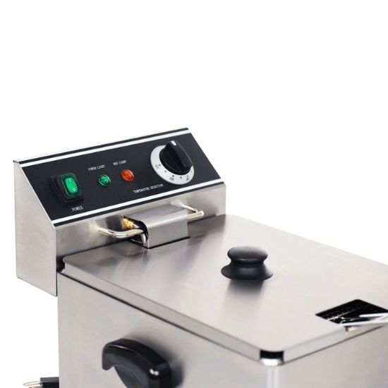 Picture of Adcraft Single Tank Deep Fryer, 6L, in Stainless Steel (DF-6L)