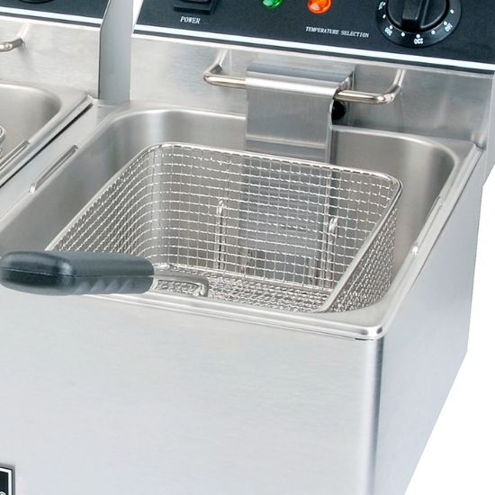 Picture of Adcraft Double Tank Deep Fryer, in Stainless Steel (DF-6L/2)