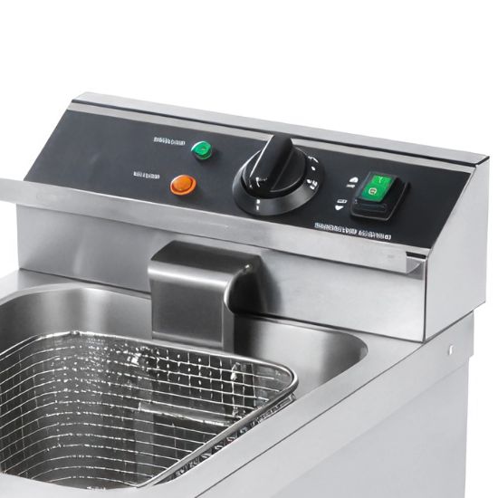 Picture of Adcraft Single Tank Deep Fryer with Faucet, 12L, in Stainless Steel (DF-12L)