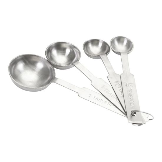 Picture of Adcraft Measuring Spoon 4-Piece Set, in Stainless Steel