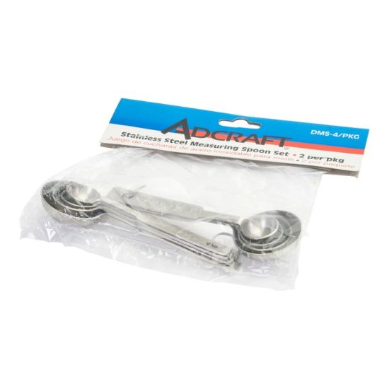 Picture of Adcraft Measuring Spoon 4-Piece Set, in Stainless Steel