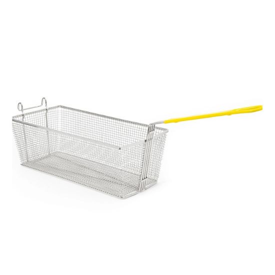 Picture of Adcraft Fry Basket, 12-7/8" x 6-1/2" x 5-3/8", in Yellow (FBR-16834)