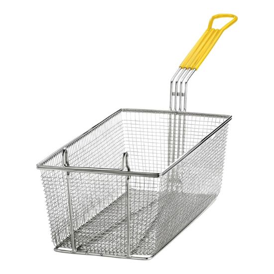 Picture of Adcraft Fry Basket, 12-7/8" x 6-1/2" x 5-3/8", in Yellow (FBR-16834)