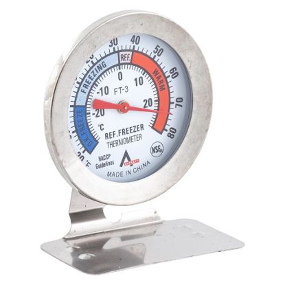 Picture of Adcraft Freezer/Refrigerator Thermometer, Stainless Steel Casing