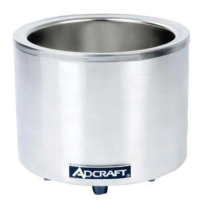 Picture of Adcraft Round Food Cooker/Warmer, 7/11 Qt., in Stainless Steel (FW-1200WR)