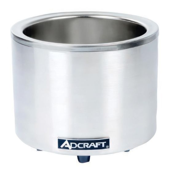Picture of Adcraft Round Food Cooker/Warmer, 7/11 Qt., in Stainless Steel (FW-1200WR)