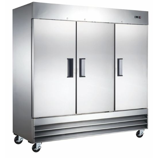 Picture of Grista Reach-In Freezer, Triple Solid Doors, 72.1 cu ft, in Stainless Steel
