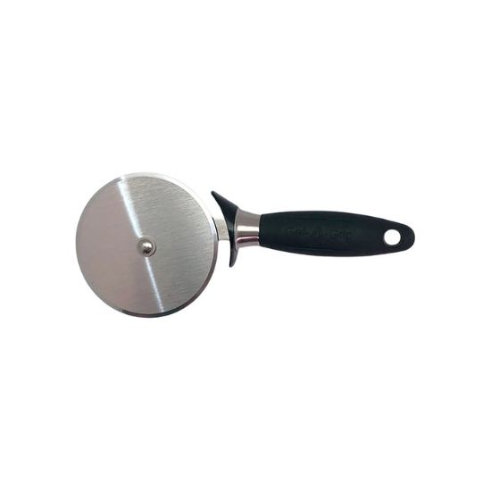 Picture of Adcraft Get-A-Grip Pizza Cutter with Santoprene Handle, in Stainless Steel/Black (GRP-3PC)