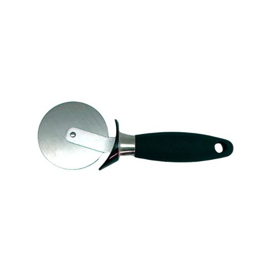 Picture of Adcraft Get-A-Grip Pizza Cutter with Santoprene Handle, in Stainless Steel/Black (GRP-3PC)