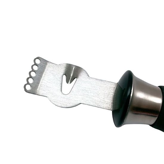 Picture of Adcraft Get-A-Grip Zester/Peeler with Santoprene Handle, in Stainless Steel/Black