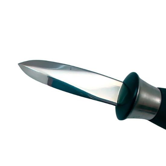 Picture of Adcraft Get-A-Grip Oyster Knife with Santoprene Handle, in Stainless Steel/Black