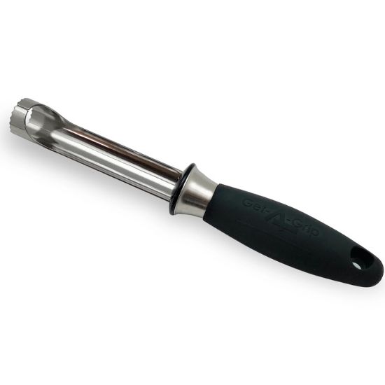 Picture of Adcraft Get-A-Grip Fruit/Apple Corer with Santoprene Handle, in Stainless Steel/Black