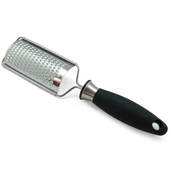 Picture of Adcraft Get-A-Grip Cheese Grater with Santoprene Handle, in Stainless Steel/Black