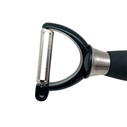 Picture of Adcraft Get-A-Grip Y Peeler with Santoprene Handle, in Stainless Steel/Black