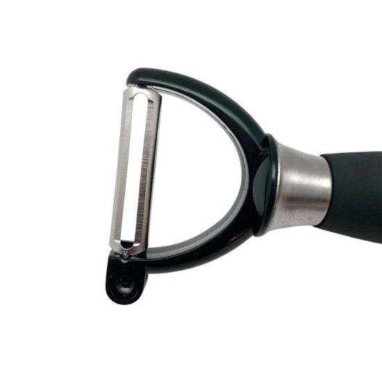 Picture of Adcraft Get-A-Grip Y Peeler with Santoprene Handle, in Stainless Steel/Black