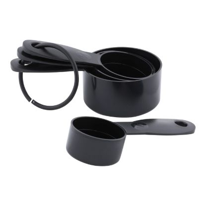 Picture of Adcraft Get-A-Grip Measuring Cup Set with Santoprene Handles, in Black