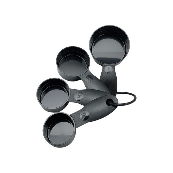 Picture of Adcraft Get-A-Grip Measuring Cup Set with Santoprene Handles, in Black