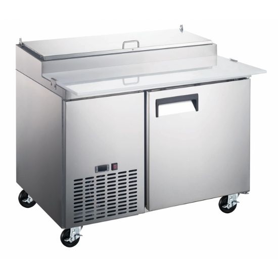Picture of Grista Refrigerated Pizza Prep Table, Single Solid Door, 12 cu ft Capacity, in Stainless Steel